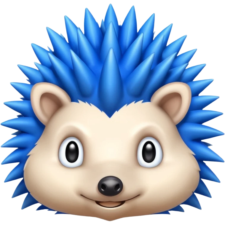 A blue hedgehog with 6 spines  emoji