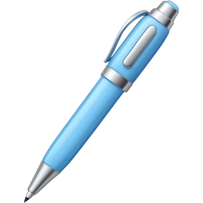 Light blue nice pen emoji