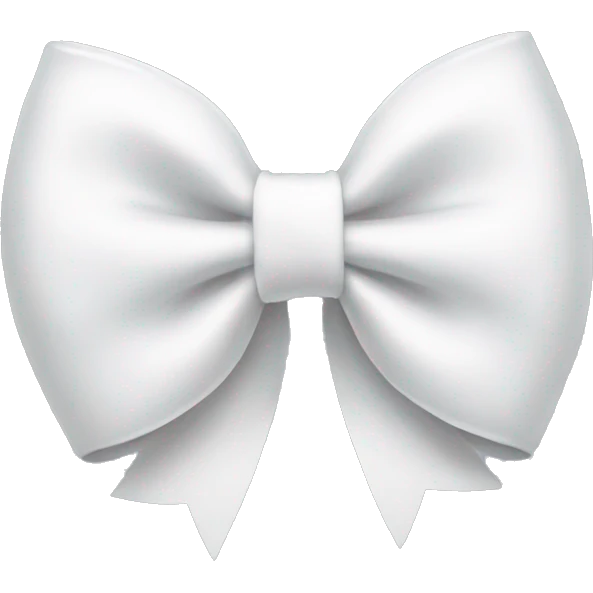 A white bow emoji