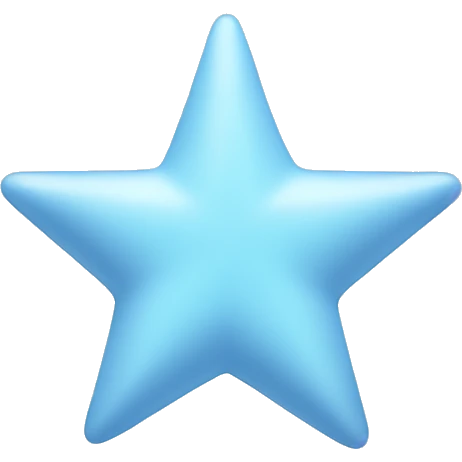 pastel blue star emoji
