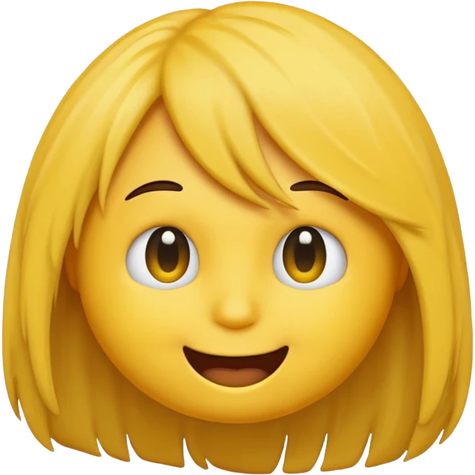 un emoji con pelo en el ojo emoji
