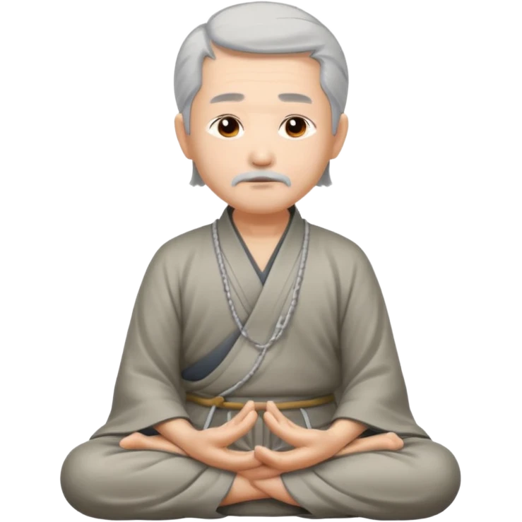 Chinese old master is meditation  emoji