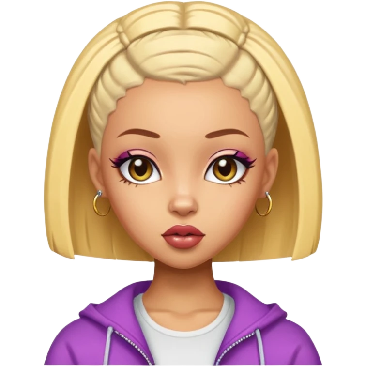 doja cat as pretty bratz baddie with a buzz cut emoji