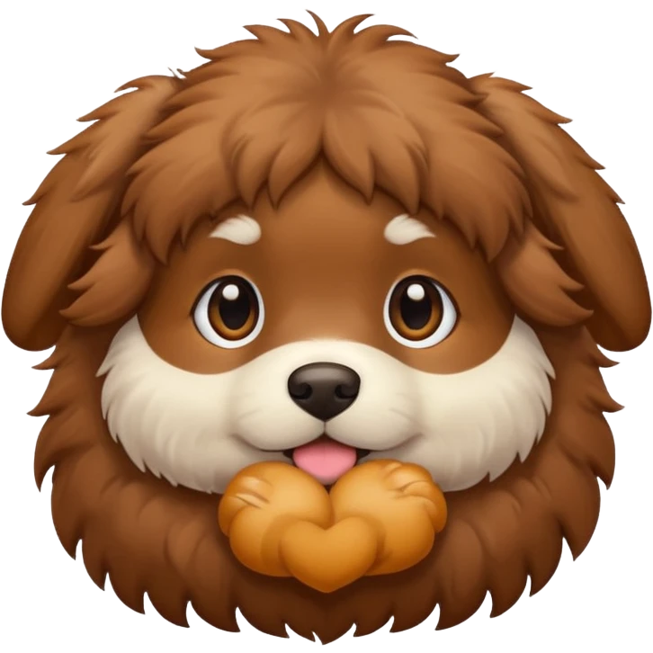 Brown fluffy puppy  emoji