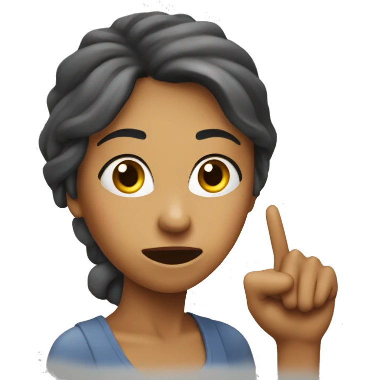 A woman flirtatiously biting her finger  emoji