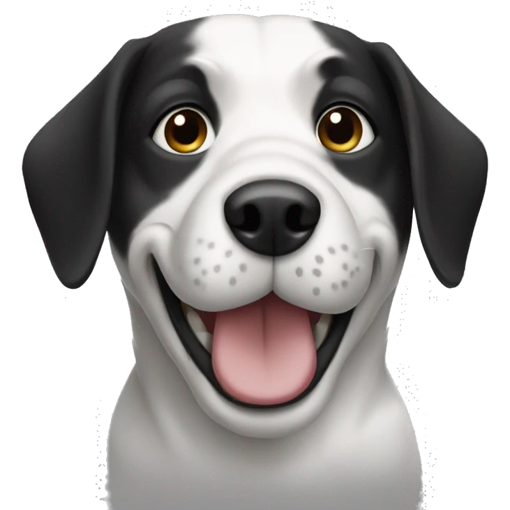 Black and white dog  emoji