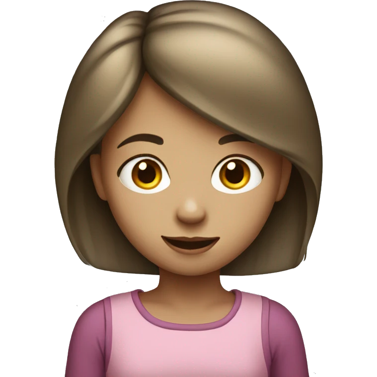 Girl playing ipad emoji
