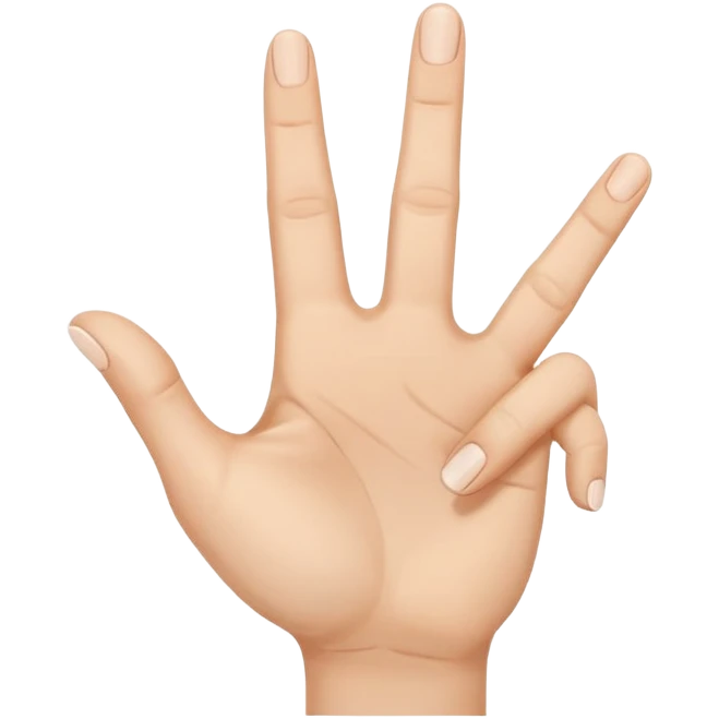 ASL symbol for the number 7 emoji