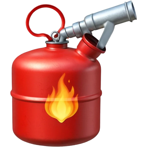 red american gas canister pouring emoji