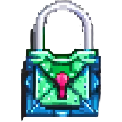 Padlock crafted from paper, origami lock emoji