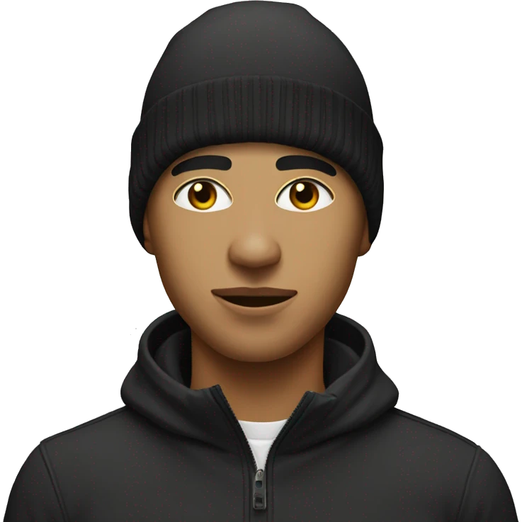 Lightskin with ski mask emoji