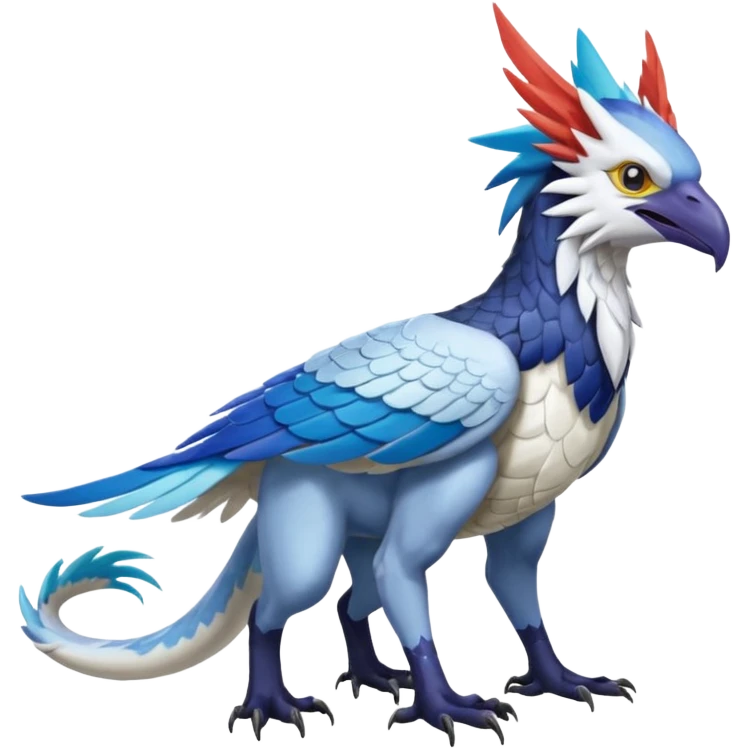 Chimera-Latios-Nargacuga-Silvally-Gryphon-fusion-hybrid-animal-creature  with long ears  emoji
