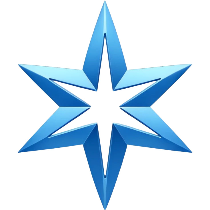 blue medical star symbol emoji