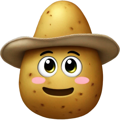 Potato in a hat emoji