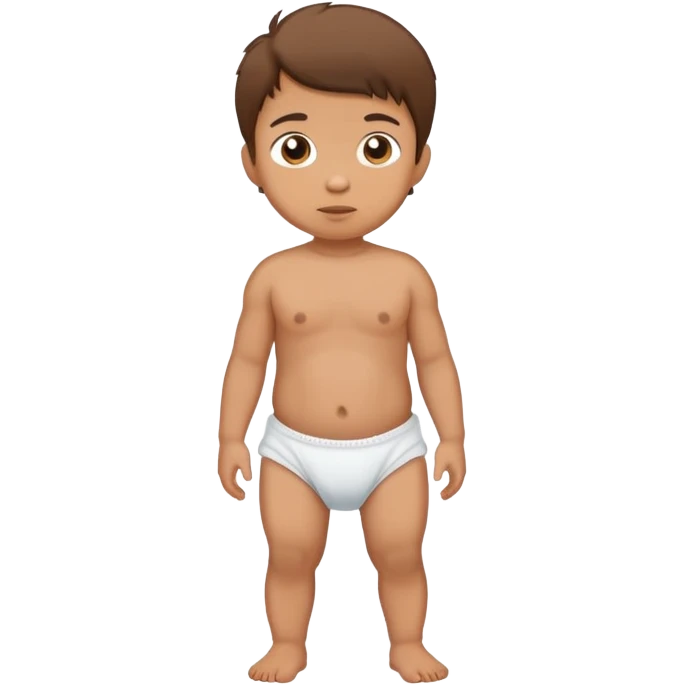 small kid standing in a diaper emoji