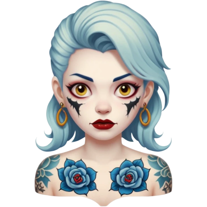 monster woman with big tattoos emoji