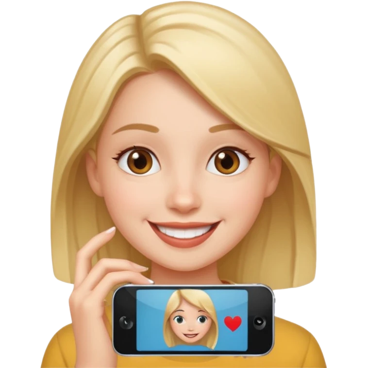 girl on facetime emoji