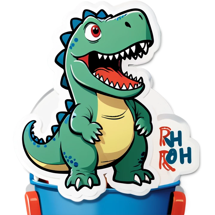 Dino saying Ruh roh  emoji