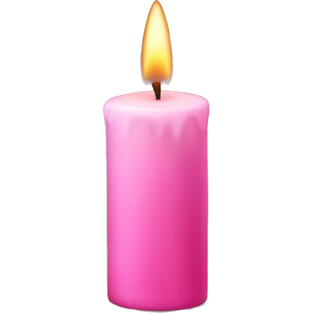 Pink candle emoji