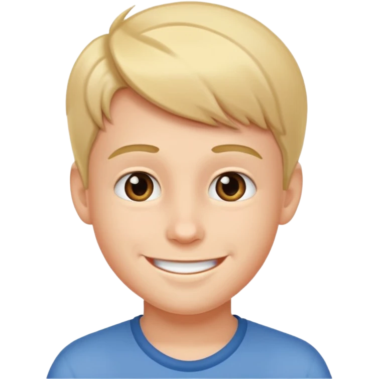 Beautiful son with a good smile  emoji