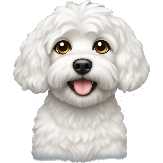 White Havapoo dog emoji
