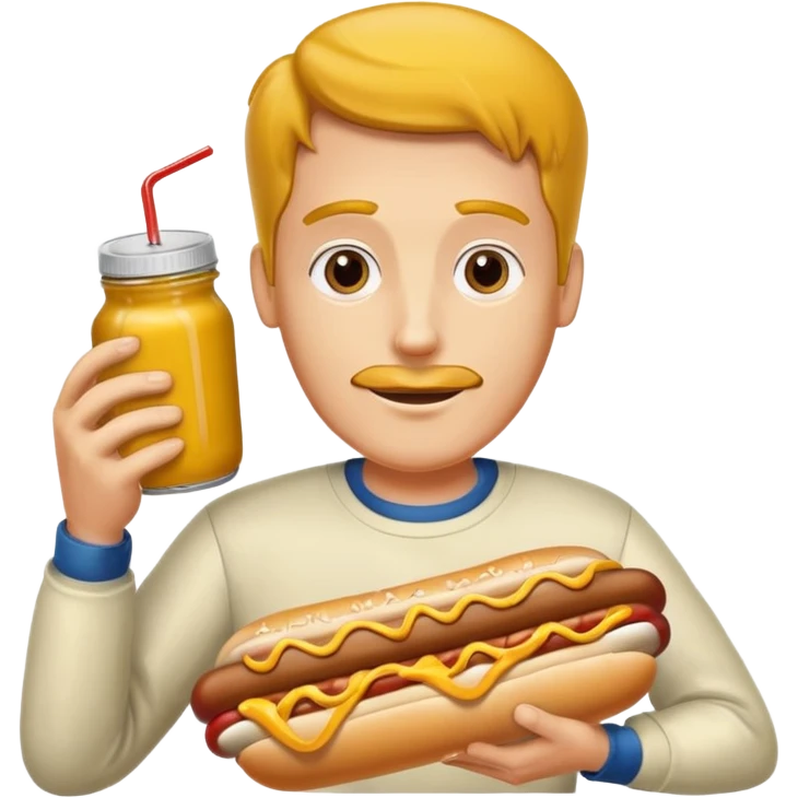 guy offering a hot dog emoji