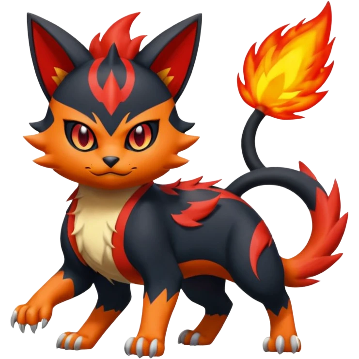 Nargacuga-Litten-Torracat-fusion-Fakemon-Pokémon-creature  emoji