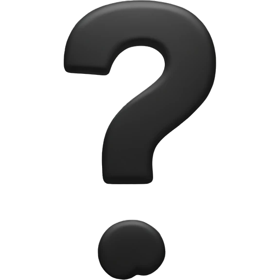 question mark symbol that will be associated with the work emoji