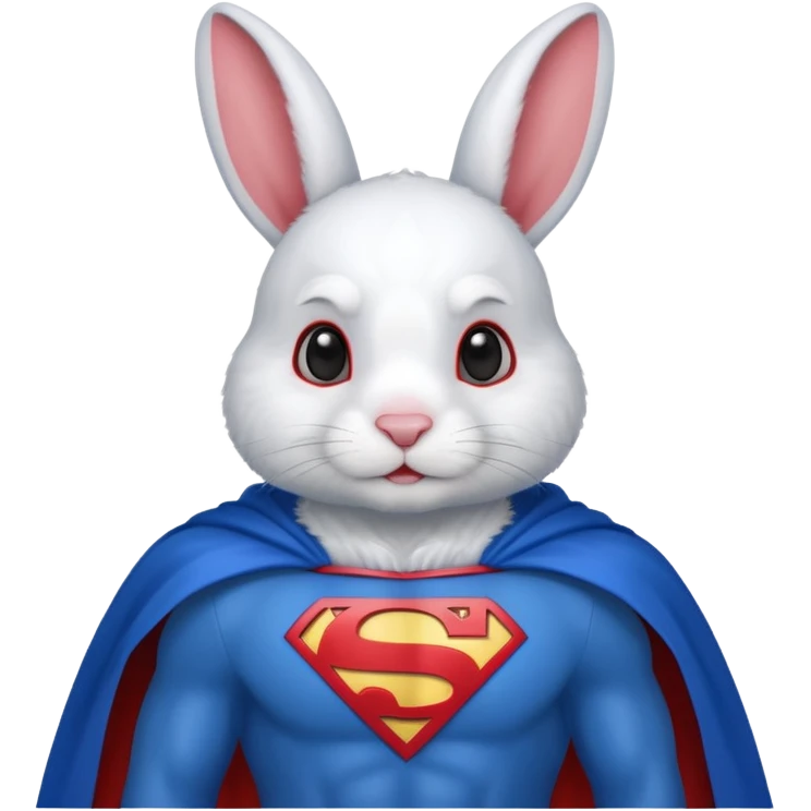 bunny as superman emoji