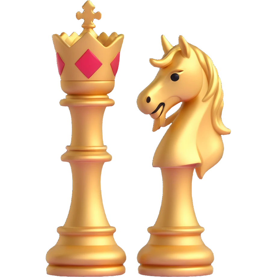 golden knight chess piece emoji