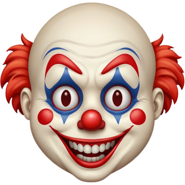 creepy clown face emoji