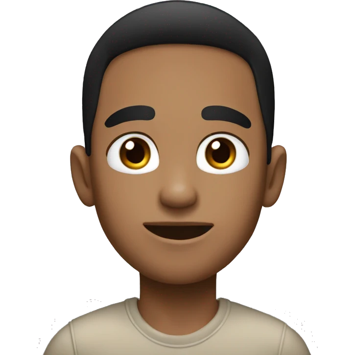 A Boy whit black Hair an brown eyes  emoji
