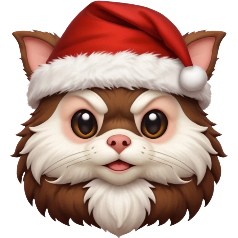 mogwai from the movie gremlins with a santa hat emoji