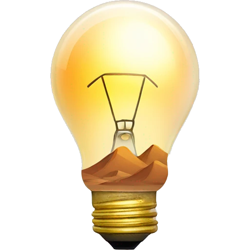 lights bulb with desert emoji