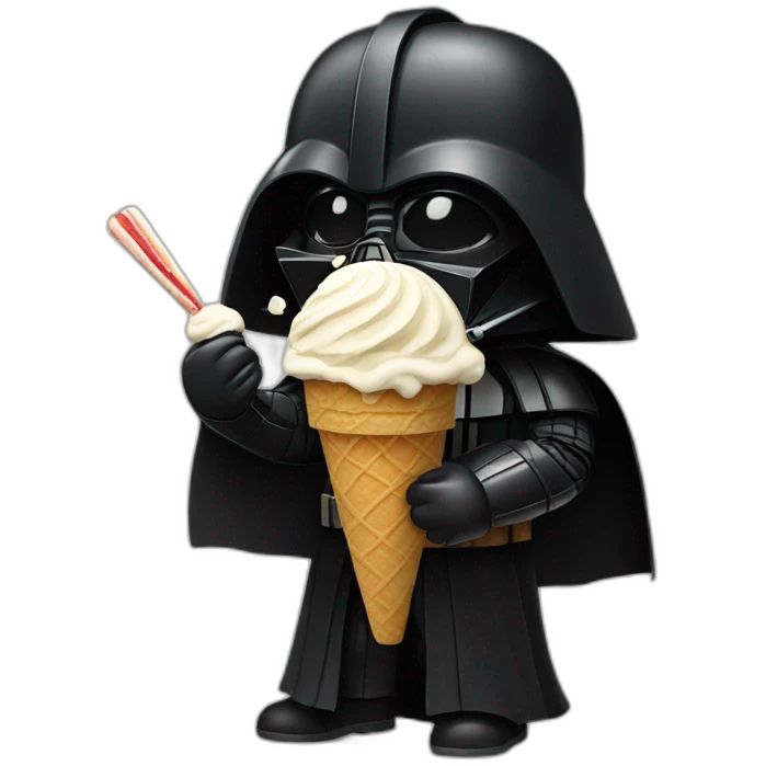 Darth vador eating ice cream emoji