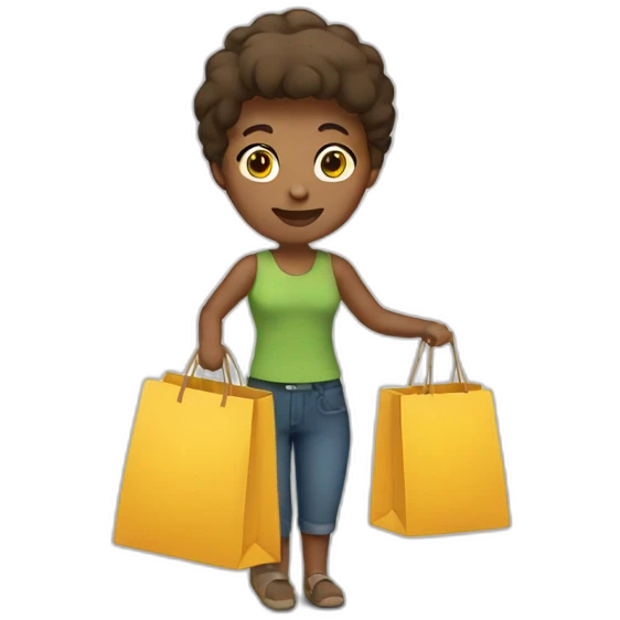 A person with a shopping bag emoji