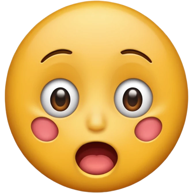 Happy shocked face emoji
