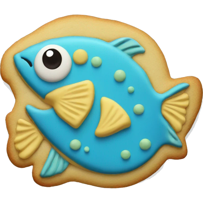 Fish shaped cookie emoji