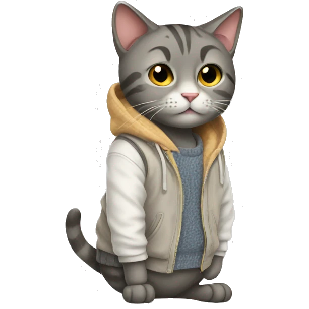 cat with clothes emoji