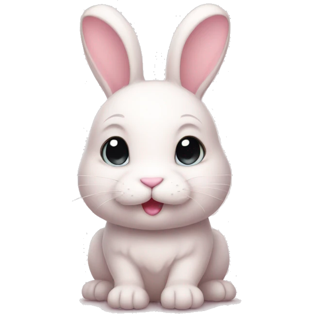 Pale pink cute bunny emoji