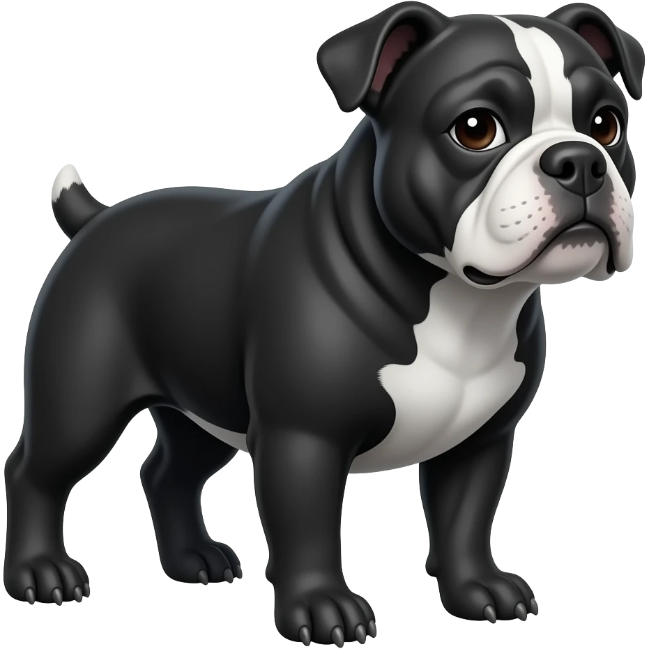 cold bulldog black emoji