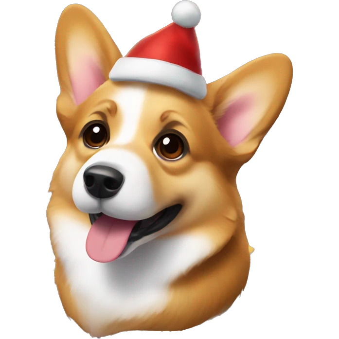 Corgi and Christmas lighting emoji