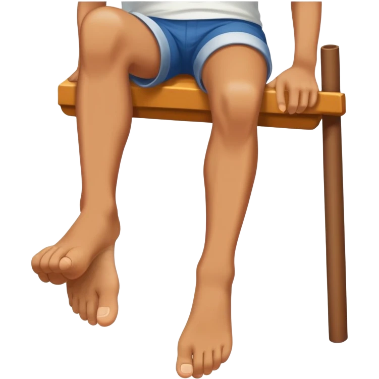 Smiling with feet hanging out emoji