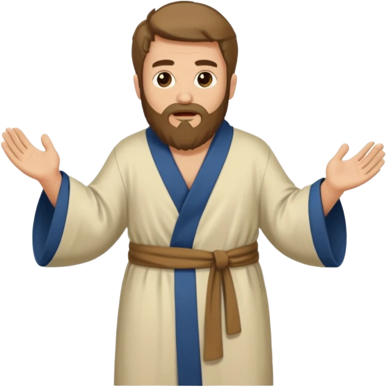 image of prophet Jonah (breaded man)  fleeing emoji