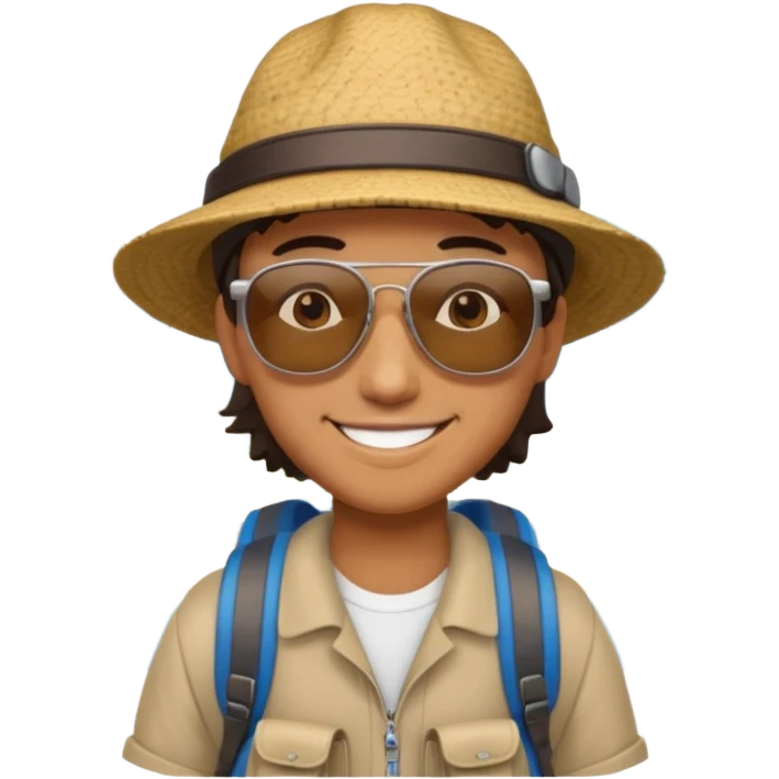 city tourist with backpack emoji