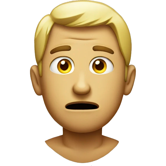 A person shaped emoji looking lost and confused emoji