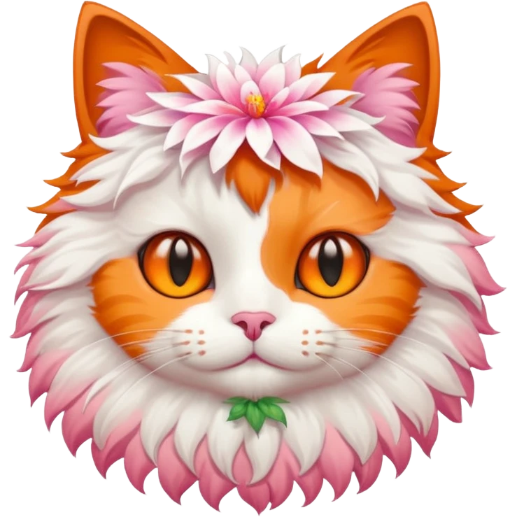 Cat and flower emoji