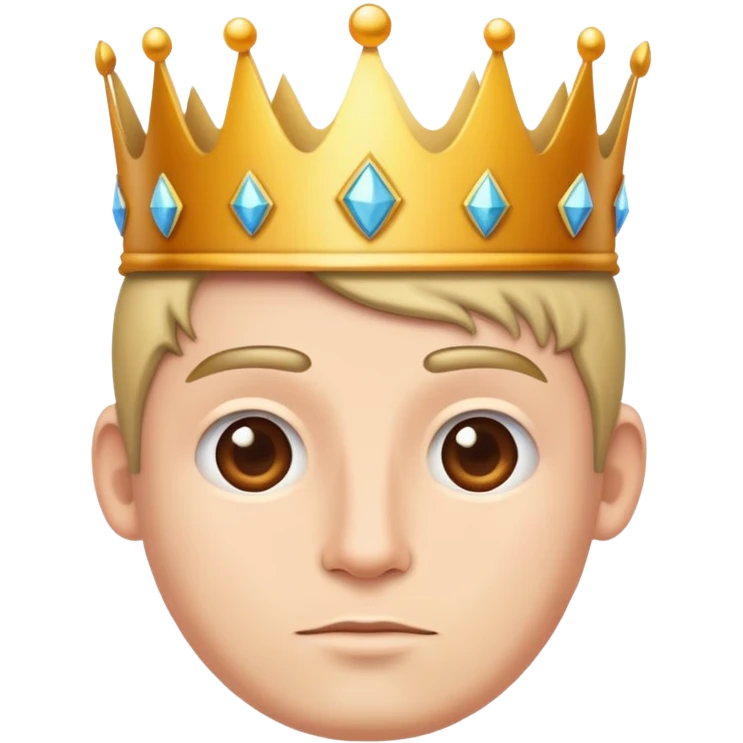 a man with a crown on his head emoji