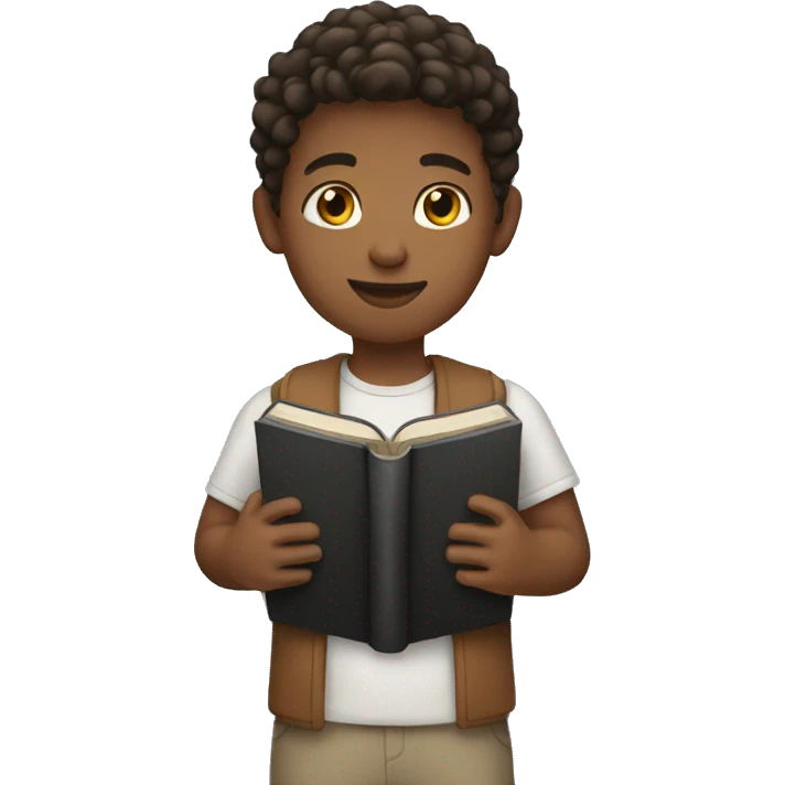 Young male holding a bible  emoji