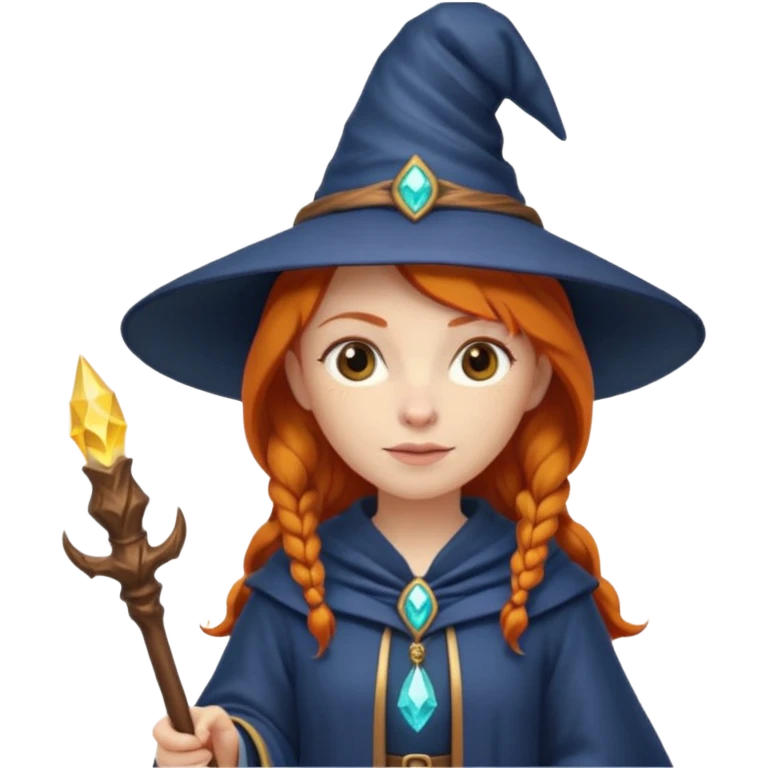 Ginger woman wizard emoji